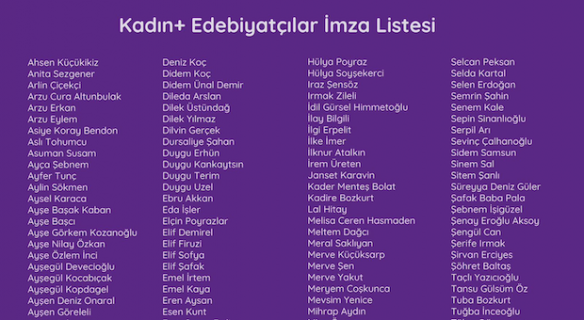 TÜRKİYE’DE KADIN EDEBİYATÇILAR BİR KEZ DAHA YETER DİYOR