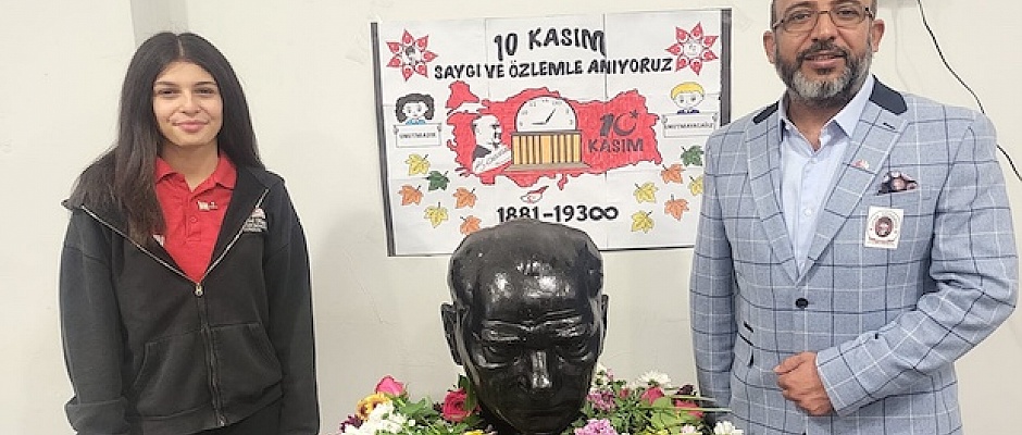 TTFF, Dr Fazıl Küçük Türk okulu 10 Kasım Atatürk'ü anma törenine katıldı