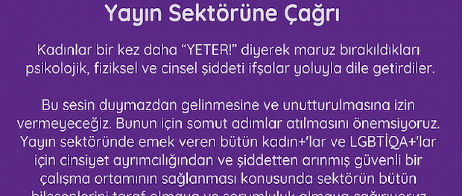 TÜRKİYE’DE KADIN EDEBİYATÇILAR BİR KEZ DAHA YETER DİYOR