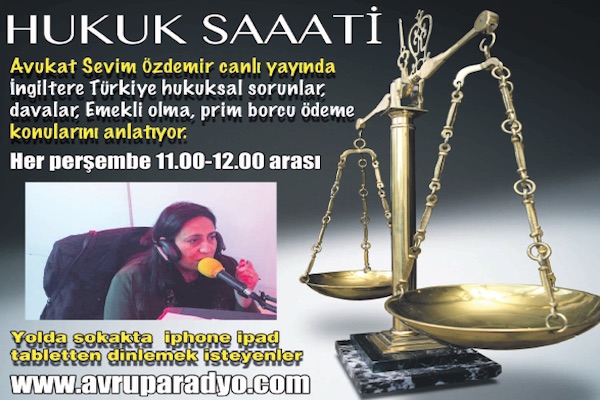 İngiltere Türkiye arası hukuksal sorunlar ve çözümleri hukuk saati programında
